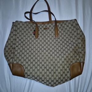 Gucci Monogram Canvas Tote Bag